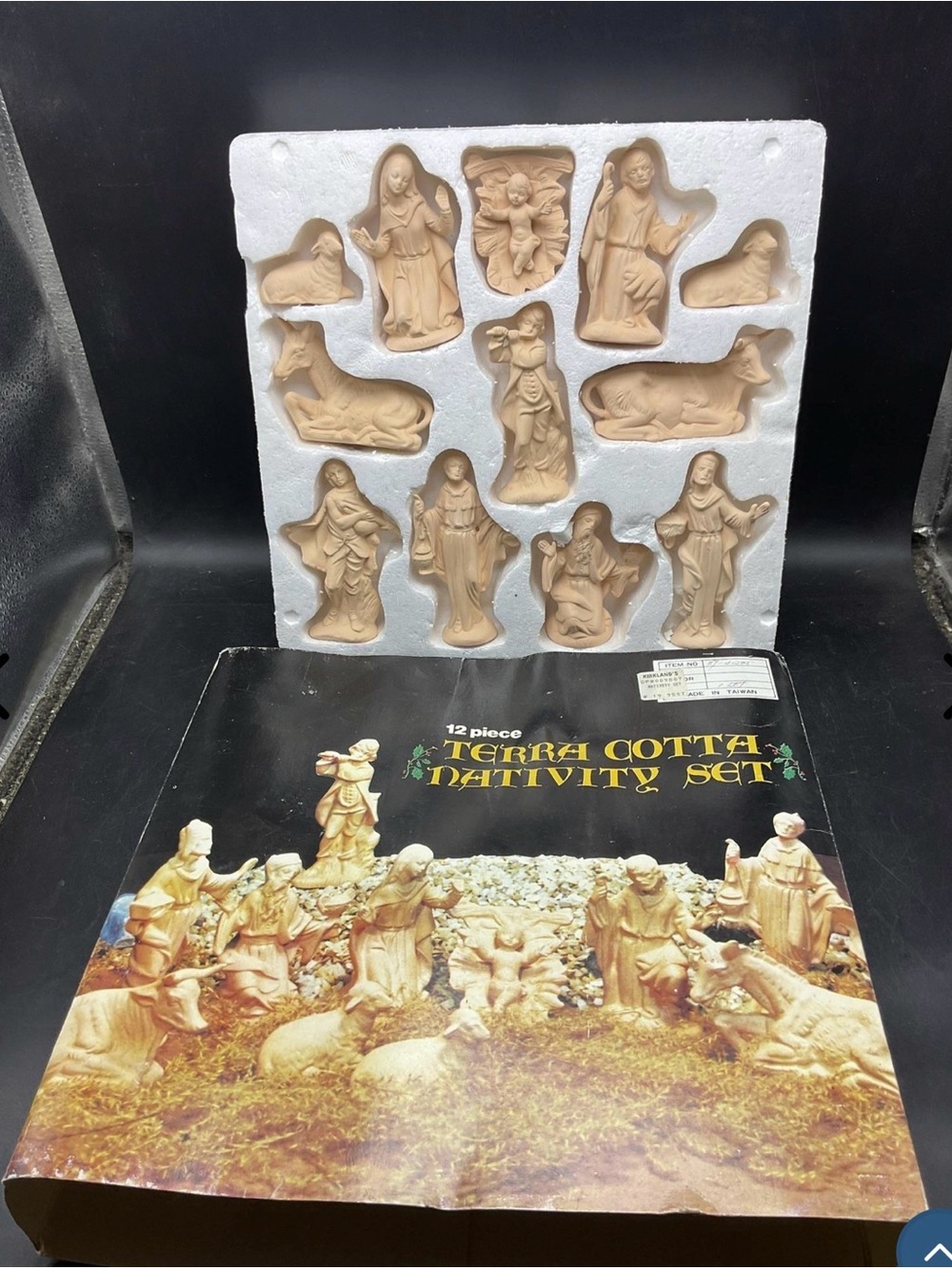 Terra Cotta 12-Piece Nativity Set - Beige. Used Kirkland Costco with Box